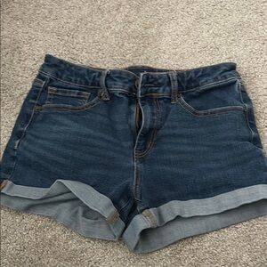 Aeropostale Blue Jean Shorts with Distressed Details